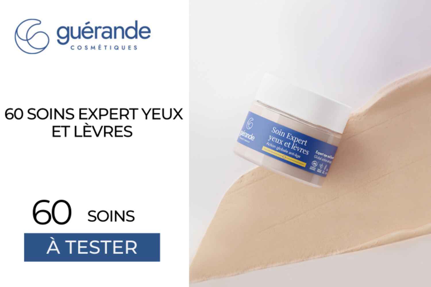 60 Soins Expert yeux et lèvres de Guérande Cosmétiques