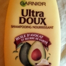 Swatch de titMarg : Ultra Doux Shampoing Nourrissant huile d'avocat et beurre de karité, Garnier