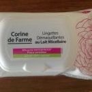 Swatch de Glycine : Lingettes Démaquillantes au Lait Micellaire, Corine de Farme