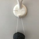 Swatch de Glycine : Eponge Konjac au charbon de bambou, The Konjac Sponge Co