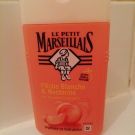 Swatch de Cindel08 : Gel douche extra doux, pêche blanche & nectarine, Le Petit Marseillais