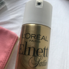 Swatch de marie.caze : Laque Elnett Satin Fixation Forte, L'Oréal Paris