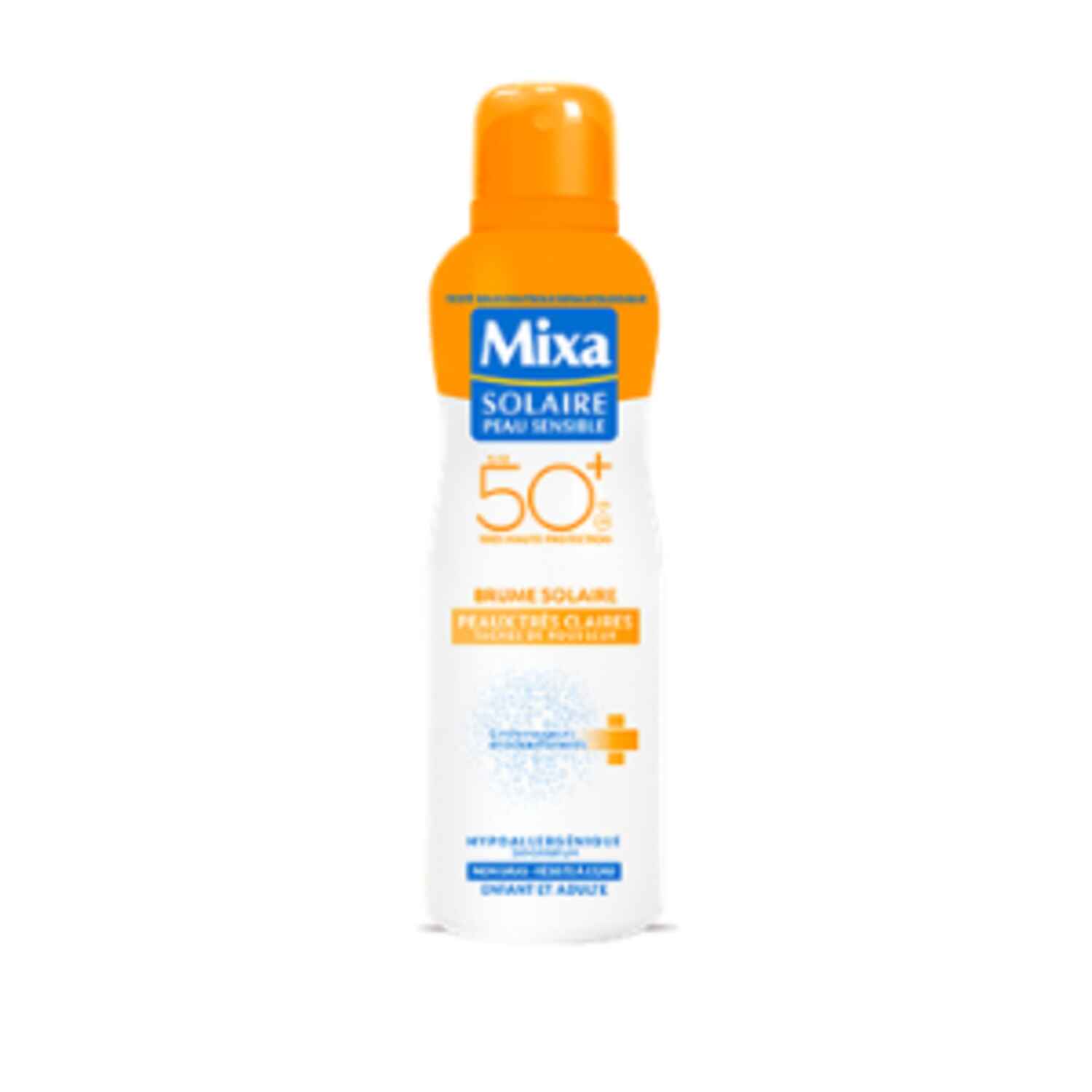 Brume Solaire Peaux Très Claires SPF50, Mixa - Infos et avis