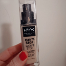 Swatch de Dame_Coquelicote : Can't Stop Won't Stop Full Coverage Foundation, NYX