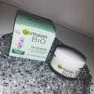 Swatch de Testeusebeauteparty : Garnier Bio Lavandin régénérant, Garnier