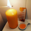 Swatch de Elodie Cristal et Mandarine : Masque Vitamine C à l'huile d'orange, Parashop