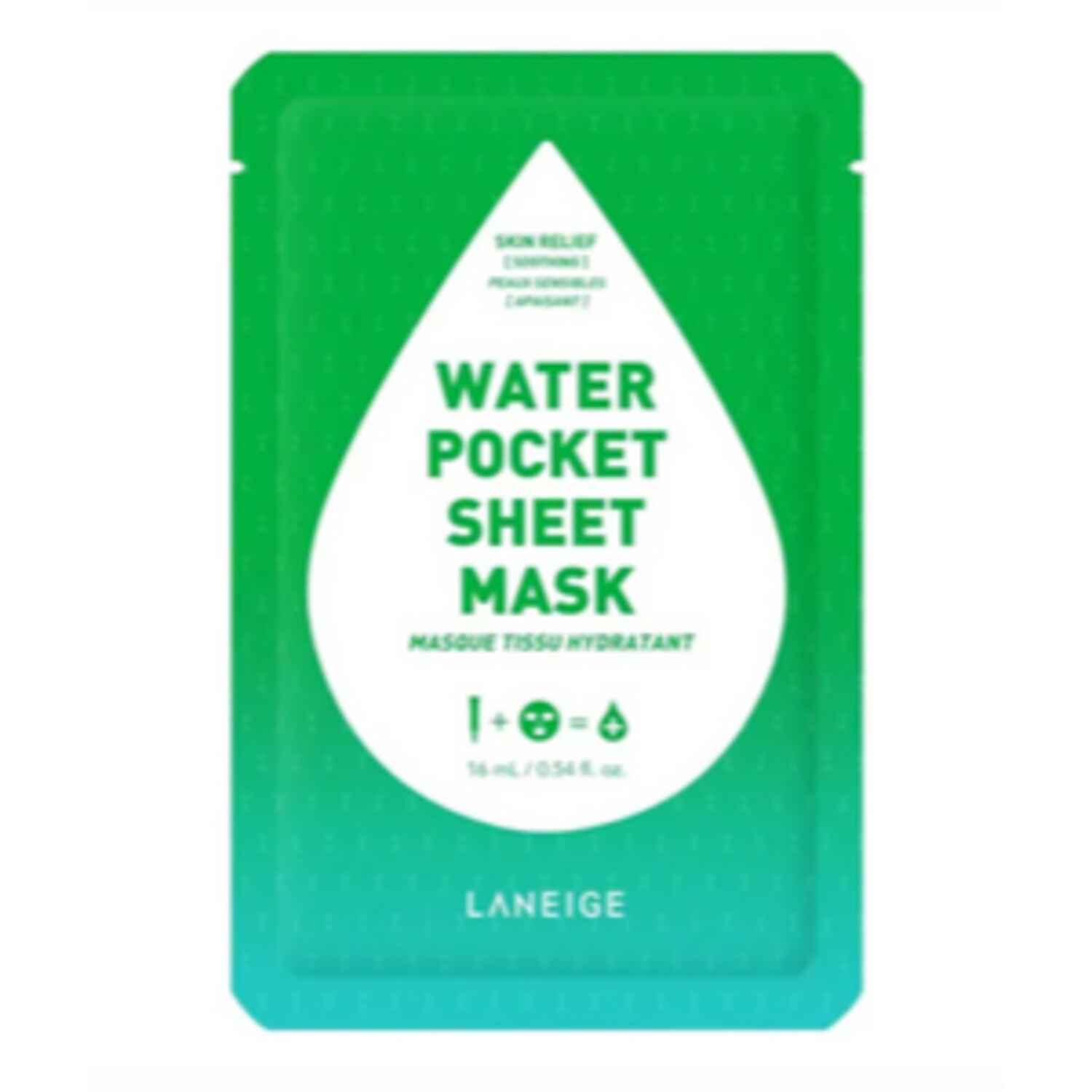 Masque Tissu Apaisant - Water Pocket Sheet Mask Skin Relief, Laneige - Infos et avis
