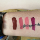 Swatch de FilleBizarre.exe : AMUSE Cosmetics Matte Lipstick, Amuse