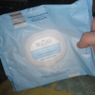 Swatch de FilleBizarre.exe : Lingettes démaquillantes à l'eau micellaire, Biocura