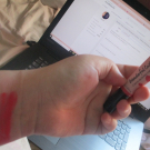 Swatch de fanninès : Wonderful Cushion - Crème de lèvres mate, Sephora