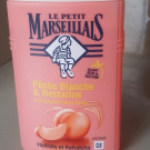 Swatch de marsolo : Gel douche extra doux, pêche blanche & nectarine, Le Petit Marseillais