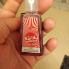 Swatch de Mariemery : Gel mains nettoyant, Merci Handy