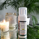 Swatch de des p'tits bonheurs de filles : Pschitt Magique Nouvelle Peau - Micropeeling visage sans grain, Garancia