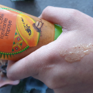 Swatch de Ninis08 : Pulpe de gommage fève de café et papaye, Ushuaia