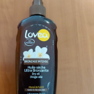 Swatch de minimeuf : Huile sèche ultra bronzante, Lovea