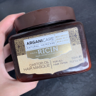 Swatch de Kiimiinekoolullaby : Masque renforçateur à l'huile de ricin, Arganicare