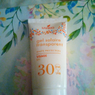 Swatch de Verlec : Gel solaire transparent 30spf, UV Bio