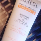 Swatch de anissafraise : Shampooing et après shampoing de la gamme réparateur, Luxéol