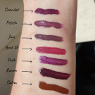 Swatch de Elodie de So Belle : Velvetines Matte Lipstick, Lime Crime