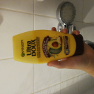 Swatch de Lhayat_lavie : Après Shampoing Crème Riche Huile d'avocat et karité, Garnier