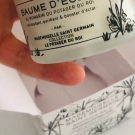 Swatch de testbyfl : Baume d'éclat au romarin du Potager du Roi, Mademoiselle Saint Germain