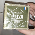 Swatch de Dorianetesteuse : Savon Olive aux ingrédients naturels Studio Savon, Action