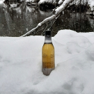 Swatch de Lorange : Huile douche triphasée Ekos Maracujá, Natura Brasil