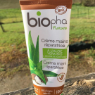 Swatch de Melia__teste : Crème mains réparatrice, Biopha Nature