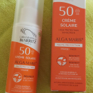 Swatch de Sophie CORMIER : Crème Solaire Visage SPF50, Laboratoires de Biarritz