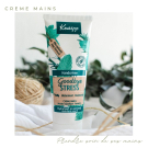 Swatch de Bienvenue chez Vero : Crème mains Goodbye Stress, Kneipp