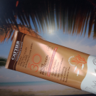 Swatch de Laetitia titi02 : Spray solaire SPF30, Cattier