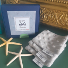 Swatch de likas : Boites de 3 Lingettes démaquillantes lavables double face, Le Petit Carré Français