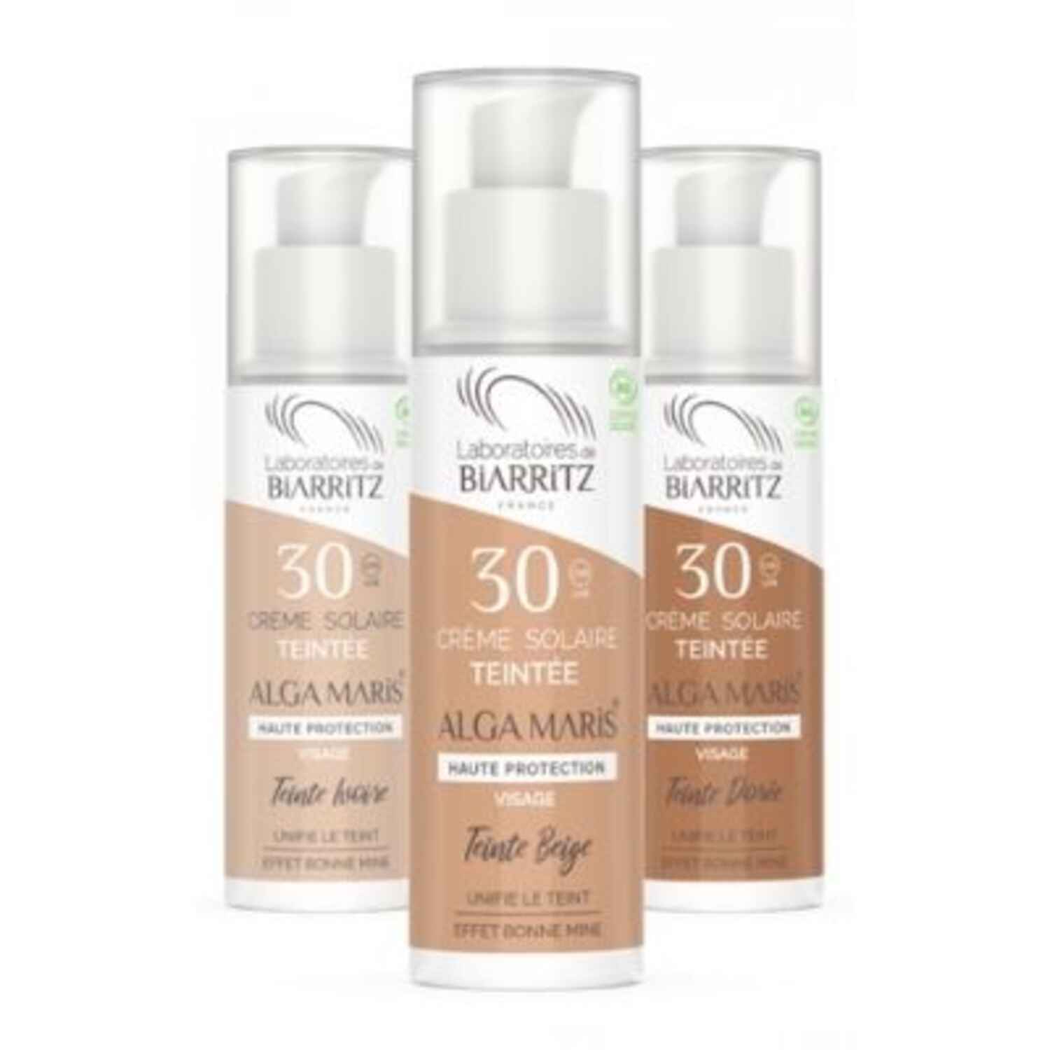 Crème solaire visage teintée SPF30, Laboratoires de Biarritz - Infos et avis