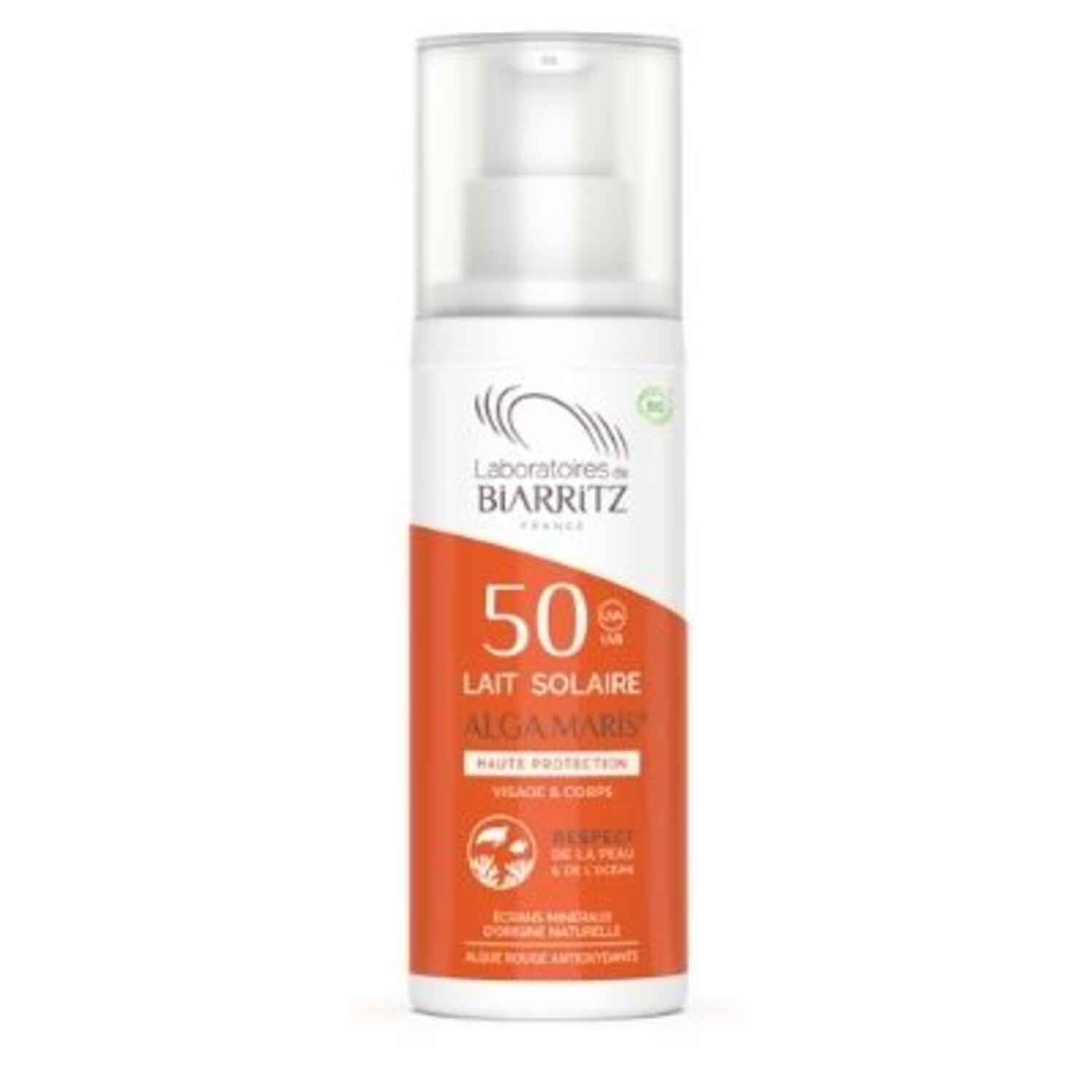 Lait solaire SPF50, Laboratoires de Biarritz - Infos et avis