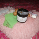 Swatch de Ninasopka : Savon noir à l'huile d'olive et eucalyptus, Nectarome