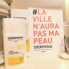 Swatch de SweetyLoo30 : Fluide Ultra-Léger SPF50, Dermina