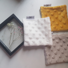 Swatch de testemaman : 50 Boîtes de 3 lingettes bébés lavables Oekotex et Bio, Le Petit Carré Français