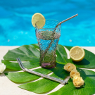 Swatch de Stfp69 : Lot de 4 pailles en Inox avec son pochon 100% fabriqué en Français, Le Petit Carré Français