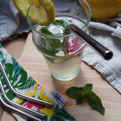 Swatch de Abernathy : Lot de 4 pailles en Inox avec son pochon 100% fabriqué en Français, Le Petit Carré Français