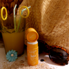 Swatch de Vally00 : Stick Solaire Minéral SPF50  Zéro Déchet, Marilou Bio