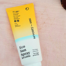 Swatch de Joe13 : Eco Sun Spray SPF 50+, SeventyOne Percent