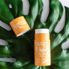 Swatch de Bienvenue chez Vero : Stick Solaire Minéral SPF50  Zéro Déchet, Marilou Bio