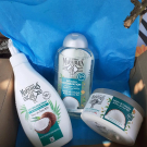 Swatch de Moraei : Lait soin désaltérant noix de coco bio, Le Petit Marseillais