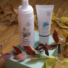 Swatch de Madebybeauties : Mousse nettoyante visage bio, Sarmance