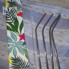 Swatch de katianalin0606 : Lot de 4 pailles en Inox avec son pochon 100% fabriqué en Français, Le Petit Carré Français