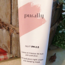 Swatch de Meli60 : Crème et masque de nuit anti pollution, Purally