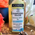 Swatch de Cecilie : Shampooing douche romarin citron, Coslys