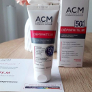 Swatch de nAD07 : Dépiwhite.M Crème protectrice SPF 50+, Laboratoire Dermatologique ACM