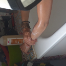 Swatch de cletrehour56 : Gel douche shampoing coco miel, Emma Noël