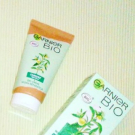 Swatch de Marina tout à dire : Gel crème hydra réparateur, Garnier Bio